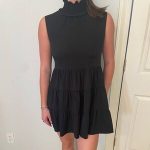 Amanda Uprichard black tiered dress size XS very good condition